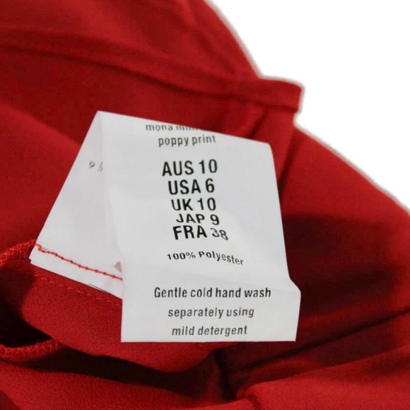 Camilla & Marc Mona Mini Skirt in Red Poppy EUC Size 6 - Picture 6 of 6